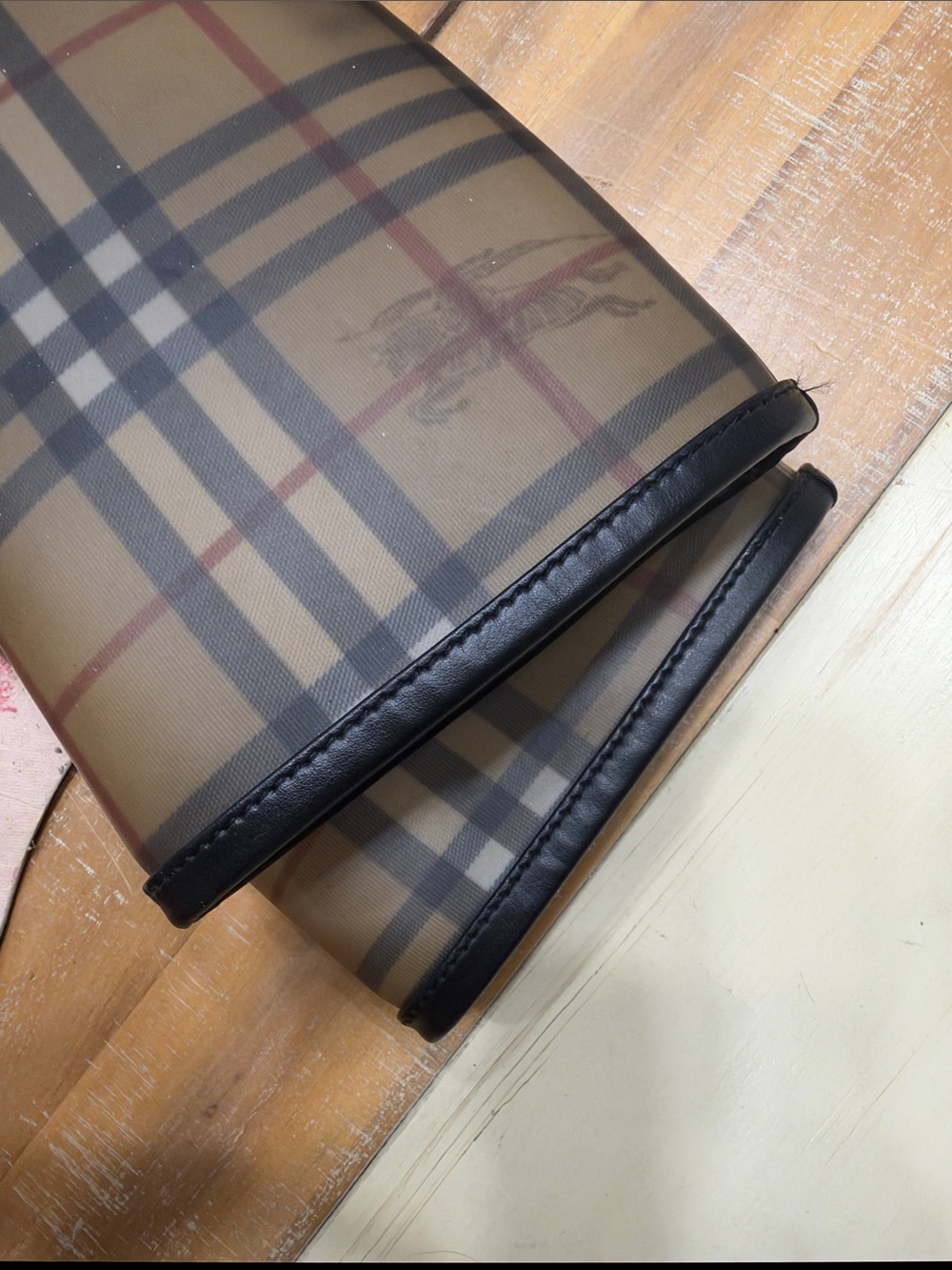 Authentic Burberry Tan Plaid Knee-High Rain Boots - Picture 9 of 11